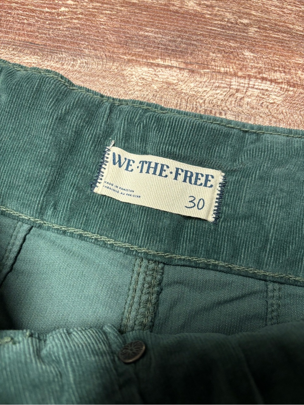 We The Free Dark Teal Flare Wide Leg Jeans - Picture 3 of 10